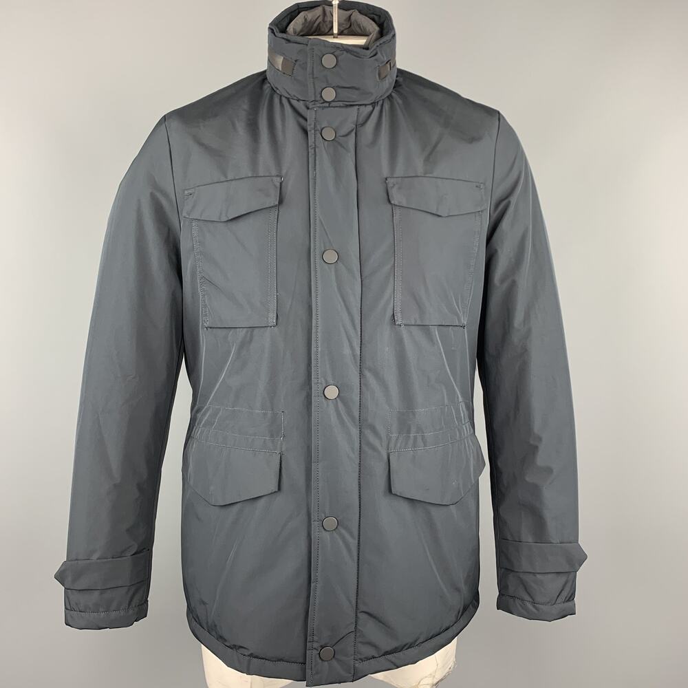 EREDI PISANO Navy Size M Padded Patch Pocket Winter Jacket